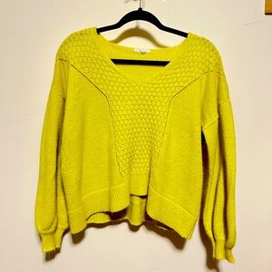 Bright yellow Maurice’s sweater